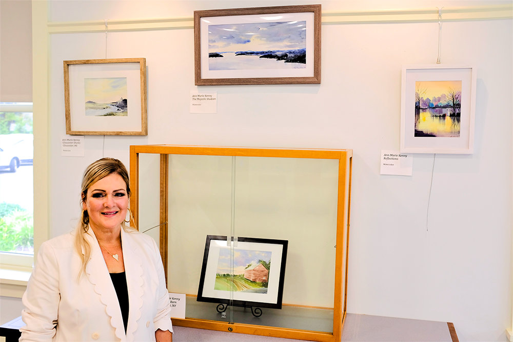 Artist Ann Marie Kenny recently displayed some of her watercolors at the Highland Library.